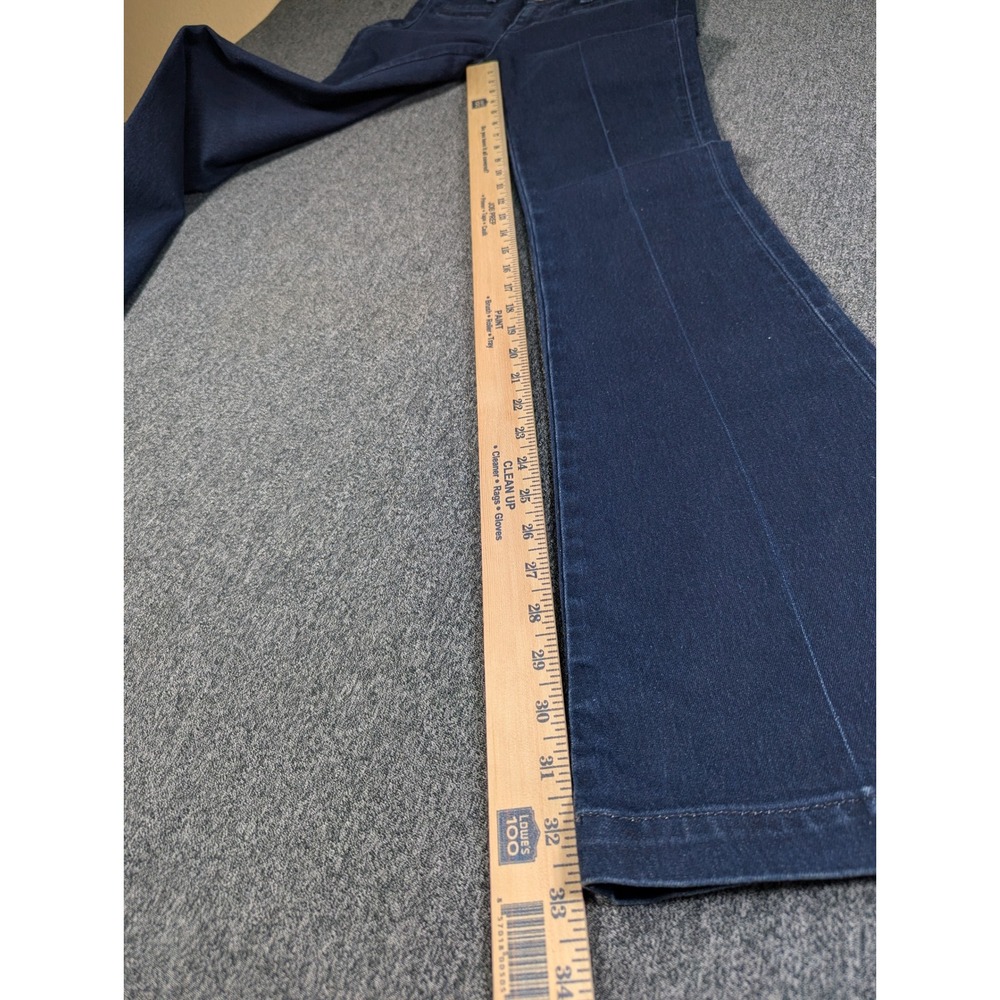 Banana Republic Womens 25 Dark Wash Flare Denim Jeans Trouser Pocket Indigo - Picture 8 of 13